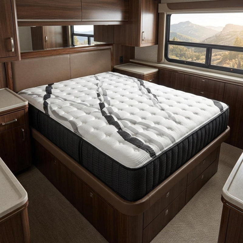 Graphite And Titanium Infused Gel Memory Foam Medium Hybrid Mattress - Short King