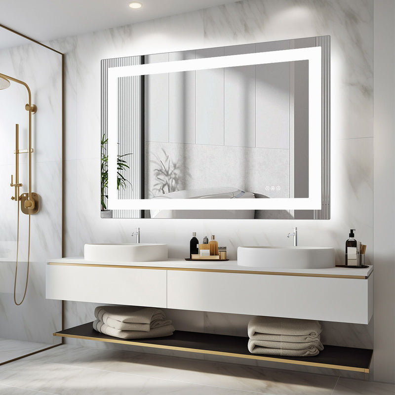 35'' Frameless Accent Mirror - White