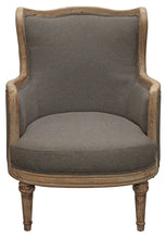 Load image into Gallery viewer, Linen Solid Color Arm Chair - Gray

