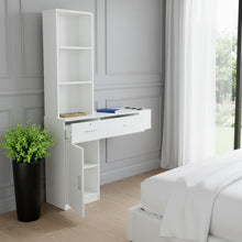 Load image into Gallery viewer, Wood Mirrored Two Drawer Vanity Table - White
