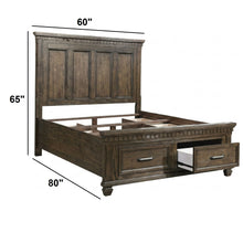 Load image into Gallery viewer, Panel Headboard Bed With Footboard Drawers
