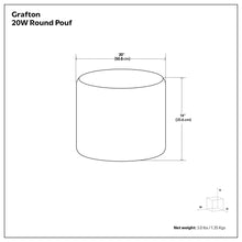 Load image into Gallery viewer, Grafton - Handcrafted Round Pouf
