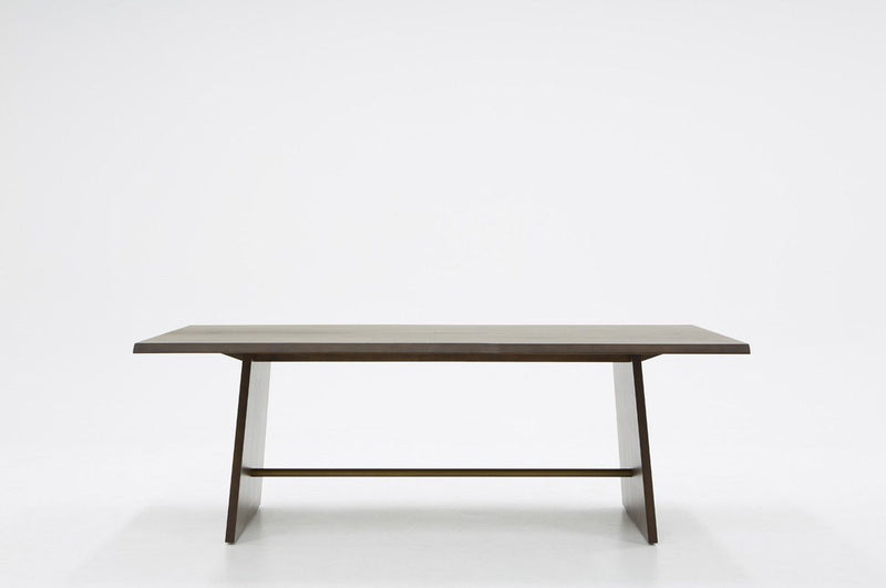 Solid Wood Sled Base Dining Table - Brown