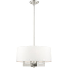 Load image into Gallery viewer, 19'' Four Light Dimmable Chandelier With Shades - Nickel
