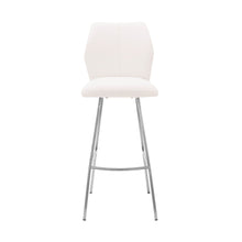 Load image into Gallery viewer, Counter Height Bar Chair - White / Silver
