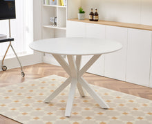 Load image into Gallery viewer, Table Mid-Century Dining Table For 4 - 6 People With Round Table Top, Pedestal Dining Table, End Table Leisure Coffee Table, Cross Leg
