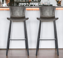 Load image into Gallery viewer, Steel Low Back Bar Height Bar Chairs (Set of 2) - Gray / Black
