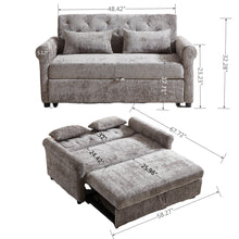 Load image into Gallery viewer, Loveseat Sofa Bed, Pull - Out Couch Sleeper &amp; 2 Pillows
