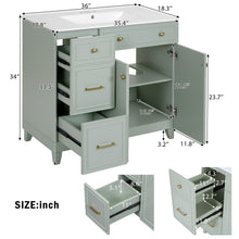 Load image into Gallery viewer, Bathroom Vanity With Sink, Soft Close Doors, Adjustable Shelves

