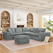 Load image into Gallery viewer, Sectional Sofa With Moveable Ottoman
