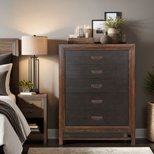 Load image into Gallery viewer, 5 Drawer Chest, 2 Tone - Brown
