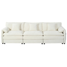 Load image into Gallery viewer, Modern Chenille Oversized Deep Seat Sectional Sofa With Pillows
