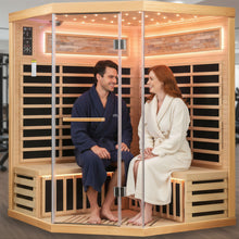 Load image into Gallery viewer, Pentagonal Sauna Room With Carbon Heating Plates - American White Oak
