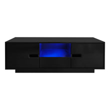 Load image into Gallery viewer, Modern High Glossy Rectangle Coffee Table With 16 Color LED Lights For Living Room
