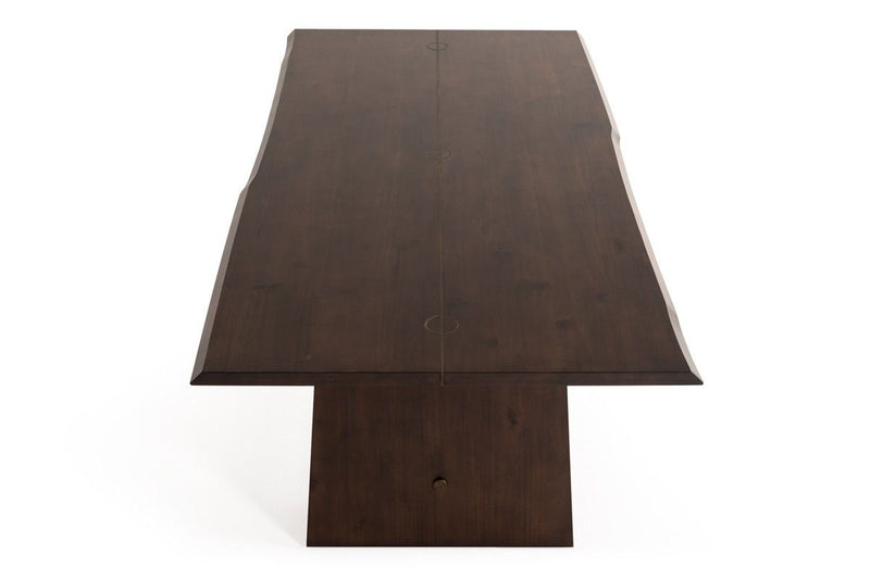 Solid Wood Sled Base Dining Table - Brown