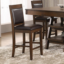 Load image into Gallery viewer, Upholstered Counter Height Chair (Set of 2) - Brown / Walnut
