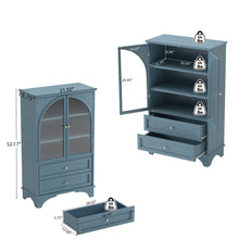 Load image into Gallery viewer, Glass Door Display Case With 2 Drawers And Adjustable Shelf
