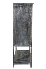 Load image into Gallery viewer, Solid Wood Two Door Accent Cabinet - Distressed Wash Dark Gray
