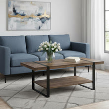 Load image into Gallery viewer, Coffee Table With Shelf - Brown And Black
