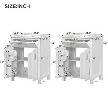 Load image into Gallery viewer, Modern Bathroom Vanity With Ceramic Sink, Soft-Close Doors, Flip Drawer, U-Shaped Shelves, Elegant Storage Solution
