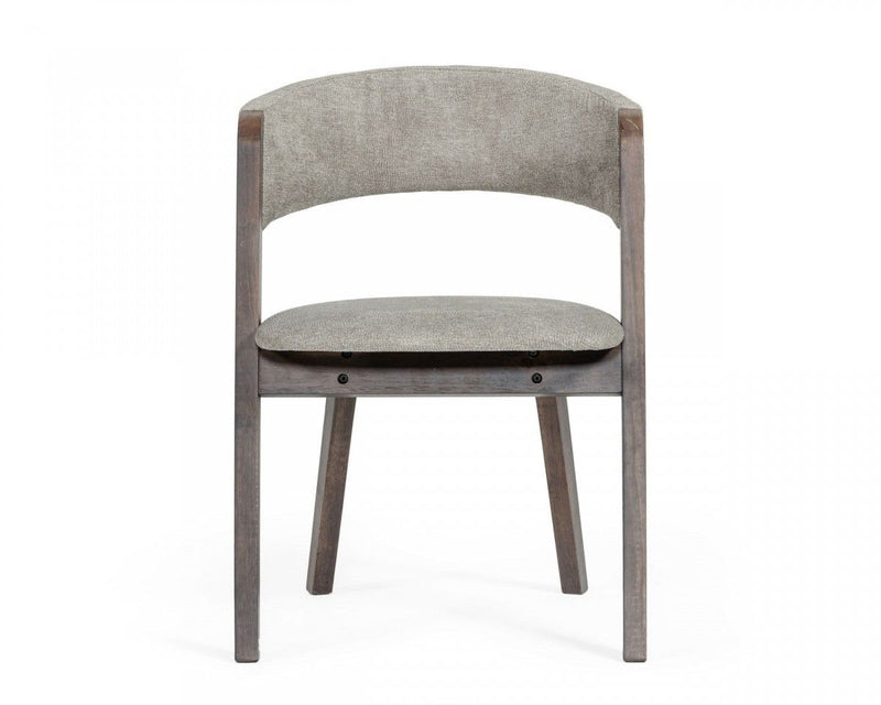 Upholstered Fabric Dining Room Arm Chairs (Set of 2) - Gray