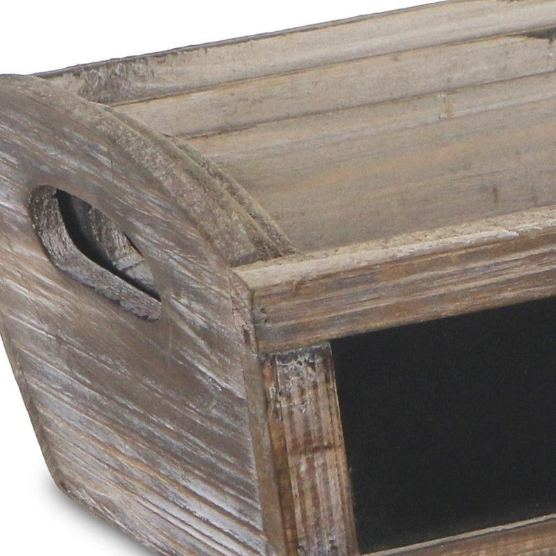 Rectangular Planter Boxes (Set of 3) - Brown