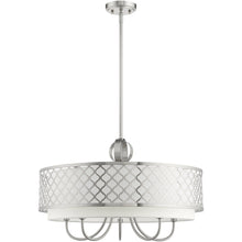 Load image into Gallery viewer, 18" 6 Light Dimmable Chandelier With Shades - Nickel
