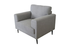 Load image into Gallery viewer, Linen Arm Chair - Light Gray And Black
