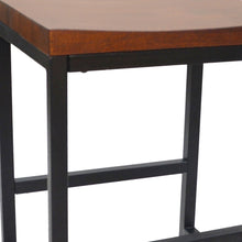 Load image into Gallery viewer, Backless Counter Height Bar Chair With Footrest 24" - Chestnut Brown and Black
