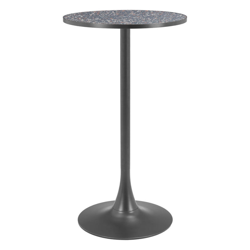 24" Wood Rounded Bar Table - Black