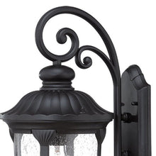 Load image into Gallery viewer, XL Cast Aluminum Glass Lantern Wall Sconce - Matte Black
