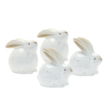 Load image into Gallery viewer, Rabbit Figurines (Set of 4) - White / Brown
