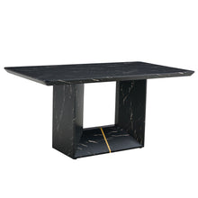 Load image into Gallery viewer, Modern Dining Table With Marbled Design For Luxurious Elegance - Black
