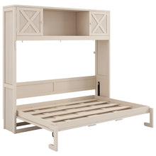 Load image into Gallery viewer, Rustic Casual Murphy Bed With Storage Cabinets
