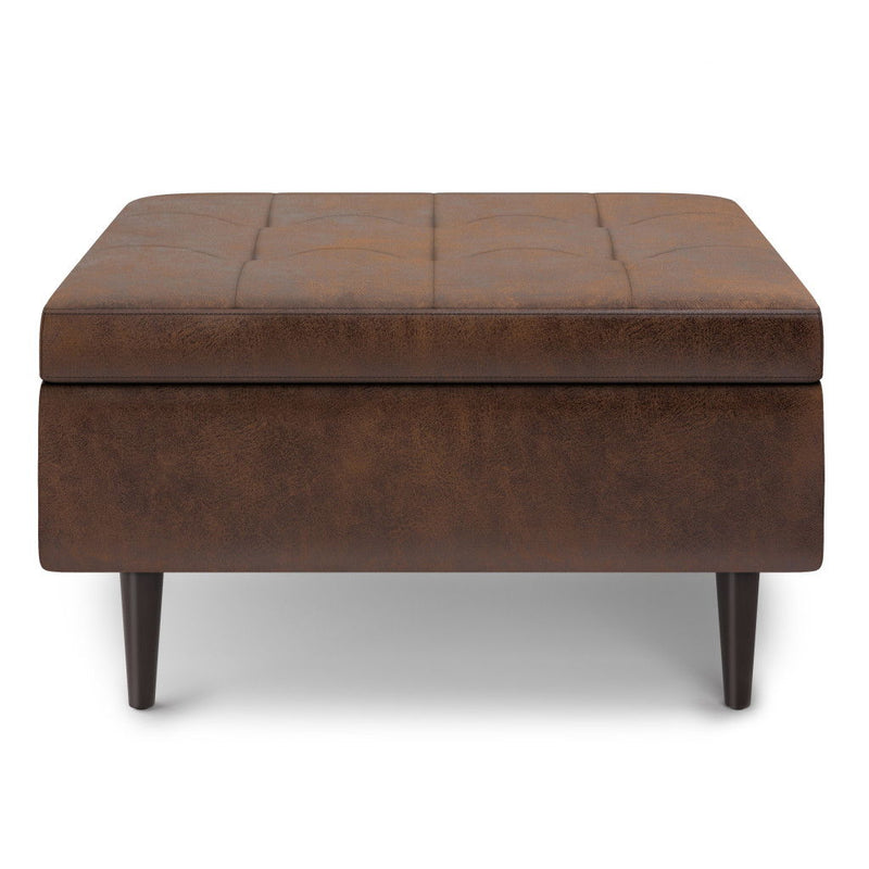 34" Storage Ottoman - Brown