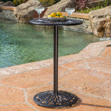 Load image into Gallery viewer, Phoebe - Outdoor Cast Bar Table - Black
