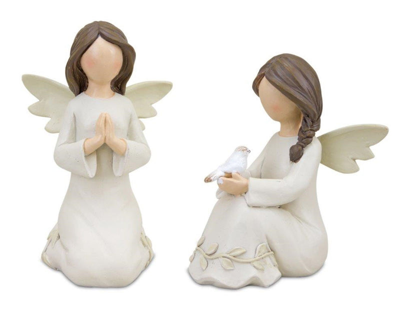 Poly Figurine Tabletop Sculpture (Set of 2) (592947) - White
