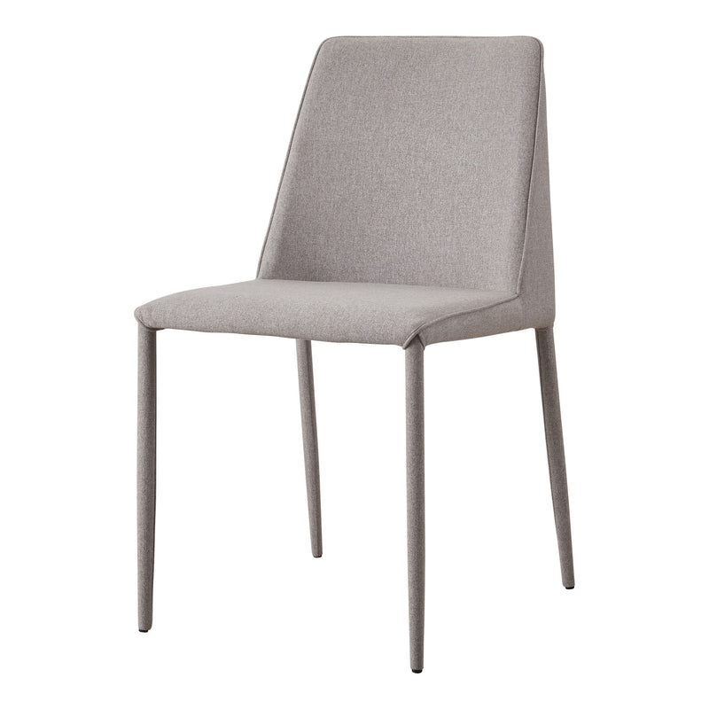 Upholstered Fabric Dining Side Chairs Without Arms (Set of 2) - Light Gray