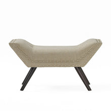 Load image into Gallery viewer, Hariata - Contemporary Fabric Tufted Ottoman Bench - Beige
