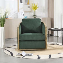 Load image into Gallery viewer, Corduroy Barrel Chair, 360 Degree Swivel

