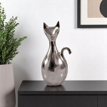 Load image into Gallery viewer, Cat Tabletop Sculpture - Silver
