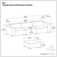 Load image into Gallery viewer, Rex - Handcrafted Sectional Sofa And Ottoman
