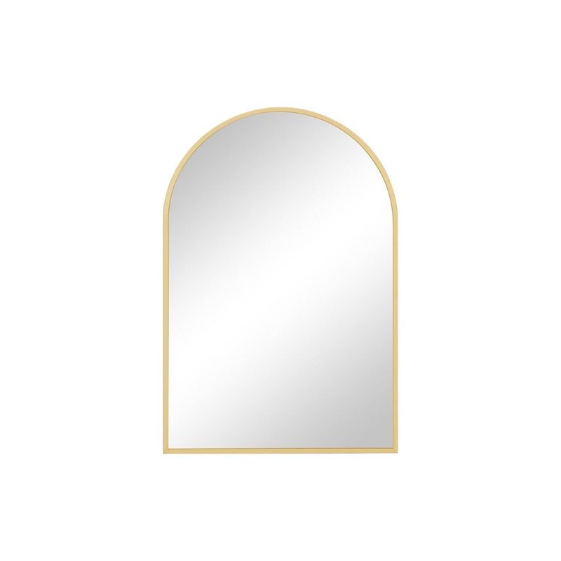 30" Metal Arch Framed Accent Mirror - Gold