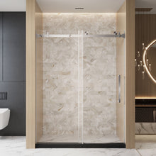Load image into Gallery viewer, Frameless Single Sliding Shower Door &amp; Handle And Square Tube Track
