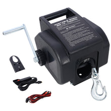 Load image into Gallery viewer, Reversible Electric Trailer Winch For Boats Up To 5000 Lbs With Galvanized Wire Rope And Casing - Black
