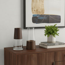 Load image into Gallery viewer, Tapered Table Vases With (Set of 2) - Brown / Clear
