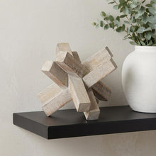 Load image into Gallery viewer, Geometric Tabletop Sculpture - Light Brown
