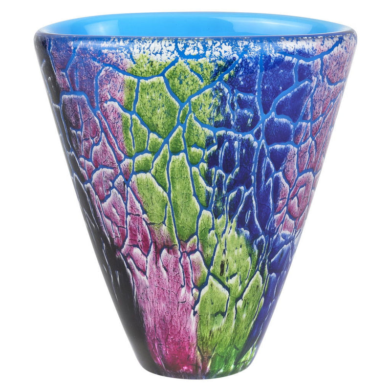 Murano Abstract Oval Table Vase - Blue / Green