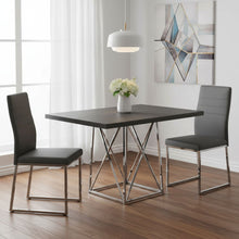 Load image into Gallery viewer, 48" Metal Dining Table - Gray / Silver
