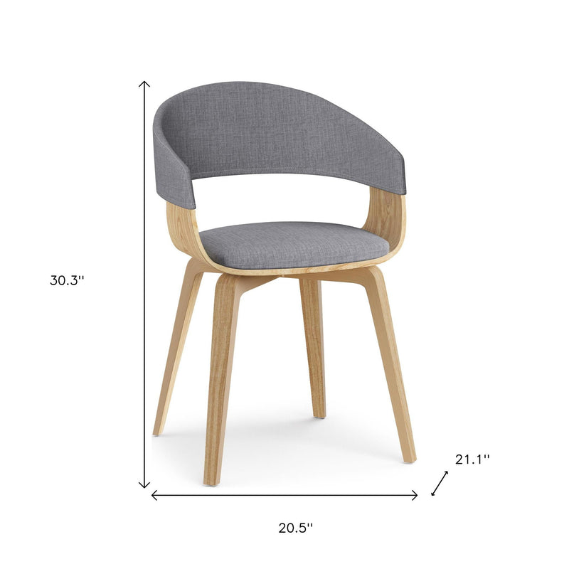 Wood Dining Parsons Chair - Gray / Brown